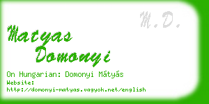 matyas domonyi business card